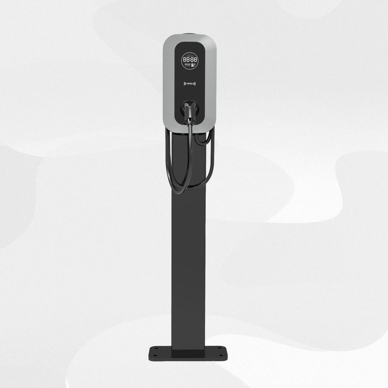 Bluetooth Enabled 7kW AC EV Charging Station with LCD Display and Multiple Safety Features