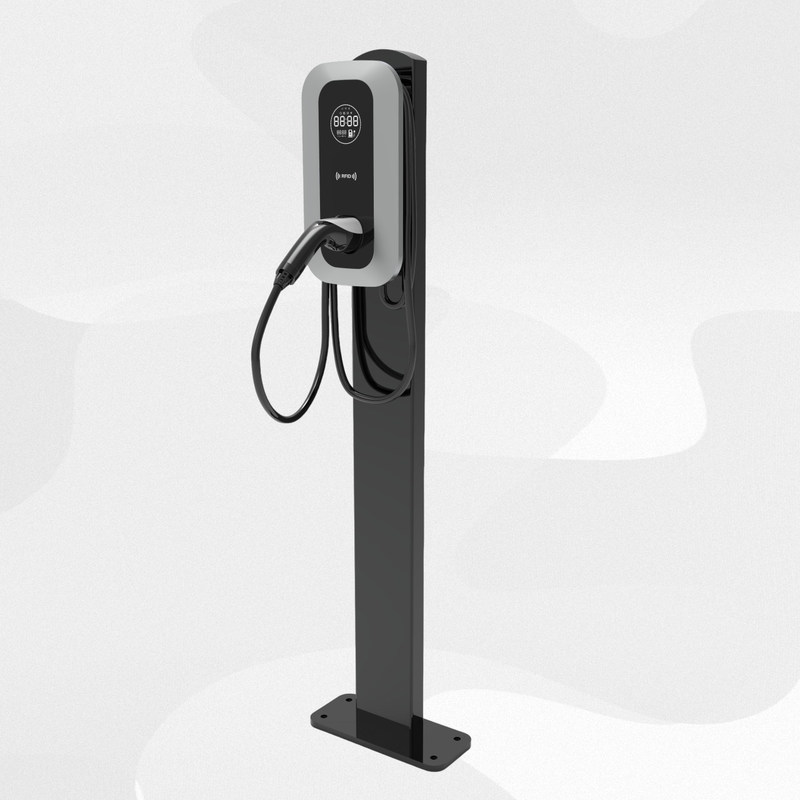 Bluetooth Enabled 7kW AC EV Charging Station with LCD Display and Multiple Safety Features
